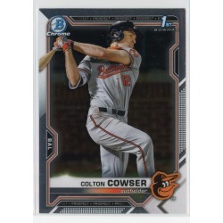 2021 BOWMAN DRAFT CHROME COLTON COWSER BASE BDC-166 BALTIMORE ORIOLES 2021 BOWMAN DRAFT CHROME COLTON COWSER BASE BDC-166 BALTIMORE ORIOLES