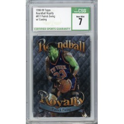 1998-99 Topps Patrick Ewing Roundball Royalty with Protective Coating CSG 7 New York Knicks Shows Green Tint 