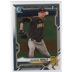2021 BOWMAN DRAFT CHROME JACKSON WOLF BASE BDC-141 SAN DIEGO PADRES 2021 BOWMAN DRAFT CHROME JACKSON WOLF BASE BDC-141 SAN DIEGO PADRES