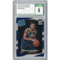 2017-18 Donruss Optic Donovan Mitchell #188 Rated Rookie CSG 9 Utah Jazz