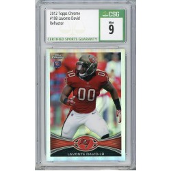 2012 Topps Chrome Lavonte David #198 Rookie Refractor CSG 9 Tampa Bay Buccaneers