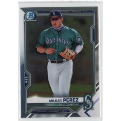 2021 BOWMAN DRAFT CHROME MILKAR PEREZ BASE BDC-117 SEATTLE MARINERS 2021 BOWMAN DRAFT CHROME MILKAR PEREZ BASE BDC-117 SEATTLE MARINERS