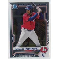 2021 BOWMAN DRAFT CHROME EMMANUEL RODRIGUEZ BASE BDC-55 MINNESOTA TWINS 2021 BOWMAN DRAFT CHROME EMMANUEL RODRIGUEZ BASE BDC-55 MINNESOTA TWINS