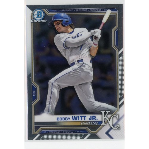 2021 BOWMAN DRAFT CHROME BOBBY WITT JR. BASE BDC-47 KANSAS CITY ROYALS