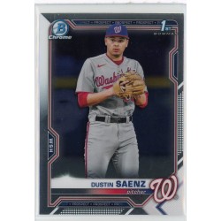 2021 BOWMAN DRAFT CHROME DUSTIN SAENZ BASE BDC-14 WASHINGTON NATIONALS 2021 BOWMAN DRAFT CHROME DUSTIN SAENZ BASE BDC-14 WASHINGTON NATIONALS
