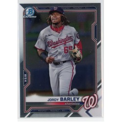 2021 BOWMAN DRAFT CHROME JORDY BARLEY BASE BDC-6 WASHINGTON NATIONALS 2021 BOWMAN DRAFT CHROME JORDY BARLEY BASE BDC-6 WASHINGTON NATIONALS