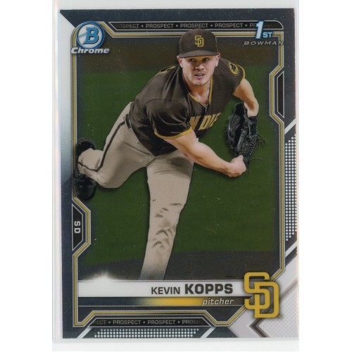 2021 BOWMAN DRAFT CHROME KEVIN KOPPS BASE BDC-7 SAN DIEGO PADRES