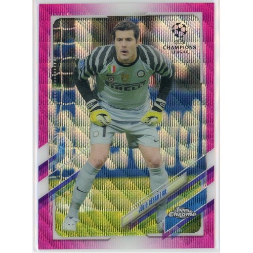 2020-21 TOPPS CHROME UEFA CHAMPIONS LEAGUE JÚLIO CÉSAR #88 PINK WAVE FRACTOR FC INTERNAZIONALE MILANO