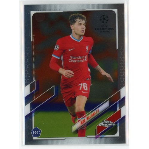2020-21 TOPPS CHROME UEFA CHAMPIONS LEAGUE NECO  WILLIAMS #94 ROOKIE LIVERPOOL FC