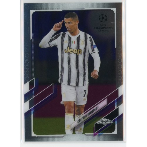 2020-21 TOPPS CHROME UEFA CHAMPIONS LEAGUE CRISTIANO RONALDO #100 BASE JUVENTUS