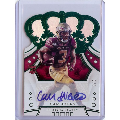 2020 Crown Royale Cam Akers #50 Draft Picks Signatures Green 3/5 Florida State Seminoles/Los Angeles Rams 2020 Crown Royale Cam Akers #50 Draft Picks Signatures Green 3/5 Florida State Seminoles/Los Angeles Rams