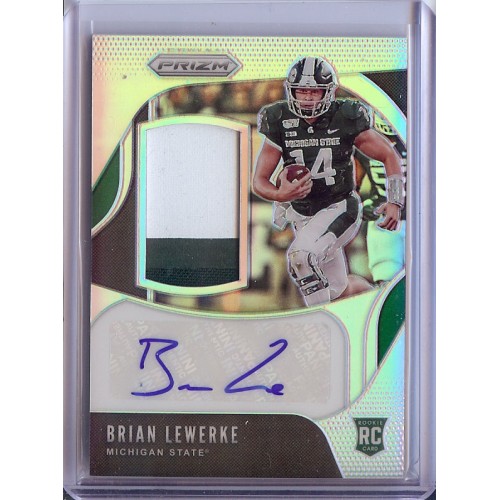 2020 Prizm Brian Lewerke #18 Draft Picks Patch Autographs 97/99 Michigan State Spartans/New England Patriots 2020 Prizm Brian Lewerke #18 Draft Picks Patch Autographs 97/99 Michigan State Spartans/New England Patriots