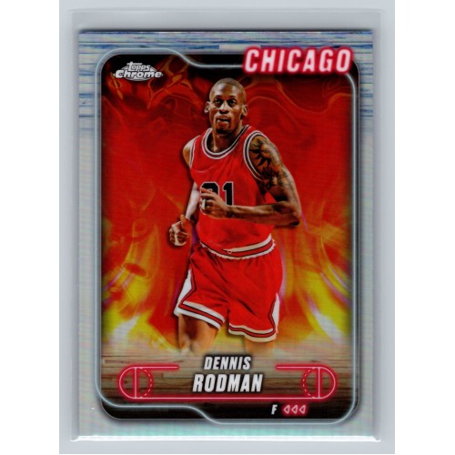 2024-25 Topps Chrome Breakers Delight Dennis Rodman #95 Refractor - (1:2 hobby, 4:1 breaker: 1:8 value, 1:7 mega) Chicago Bulls