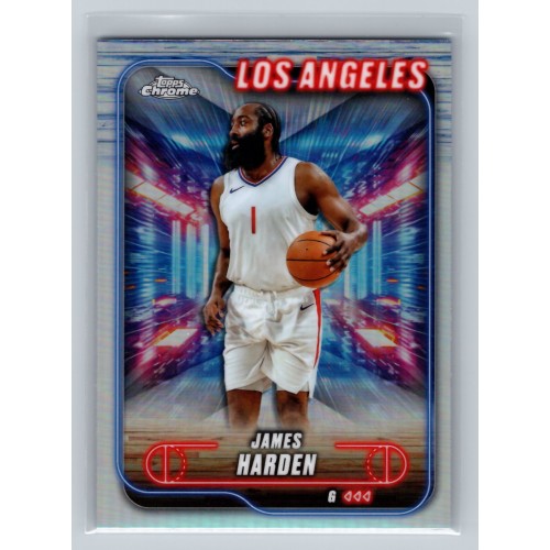 2024-25 Topps Chrome Breakers Delight James Harden #198 Refractor - (1:2 hobby, 4:1 breaker: 1:8 value, 1:7 mega) Los Angeles Clippers