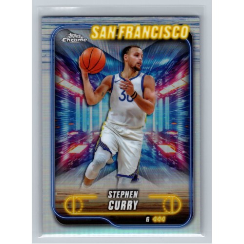 2024-25 Topps Chrome Breakers Delight Stephen Curry #187 Refractor - (1:2 hobby, 4:1 breaker: 1:8 value, 1:7 mega) Golden State Warriors