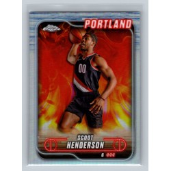 2024-25 Topps Chrome Breakers Delight Scoot Henderson #24 Refractor - (1:2 hobby, 4:1 breaker: 1:8 value, 1:7 mega) Portland Trail Blazers
