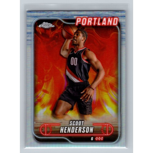 2024-25 Topps Chrome Breakers Delight Scoot Henderson #24 Refractor - (1:2 hobby, 4:1 breaker: 1:8 value, 1:7 mega) Portland Trail Blazers 2024-25 Topps Chrome Breakers Delight Scoot Henderson #24 Refractor - (1:2 hobby, 4:1 breaker: 1:8 value, 1:7 mega) Portland Trail Blazers