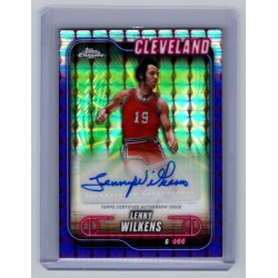 2024-25 Topps Chrome Breakers Delight Lenny Wilkens #TCA-LWI Topps Chrome Autographs Purple Geometric Refractor - (1:4 breaker) Cleveland Cavaliers