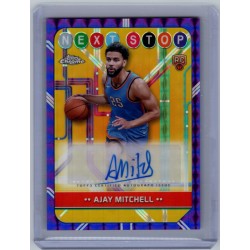 2024-25 Topps Chrome Breakers Delight Ajay Mitchell #NSS-AM RC Next Stop Signatures Purple Geometric Refractor - (1:4 breaker) Oklahoma City Thunder