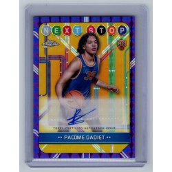 2024-25 Topps Chrome Breakers Delight Pacôme Dadiet #NSS-PD RC Next Stop Signatures Purple Geometric Refractor - (1:4 breaker) New York Knicks