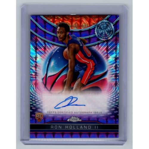 2024-25 Topps Chrome Breakers Delight Ron Holland II #TCRA-RH Topps Certified Autograph Issue Rookies Purple Geometric Refractor - (1:5 breaker) Detroit Pistons 2024-25 Topps Chrome Breakers Delight Ron Holland II #TCRA-RH Topps Certified Autograph Issue Rookies Purple Geometric Refractor - (1:5 breaker) Detroit Pistons