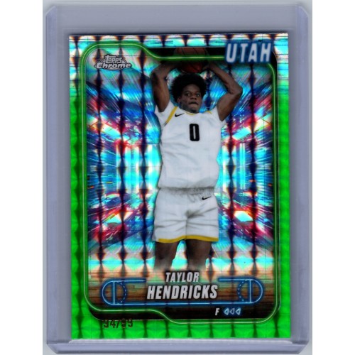 2024-25 Topps Chrome Breakers Delight Taylor Hendricks #31 Green Geometric Refractor - (1:2 breaker) /99 Utah Jazz
