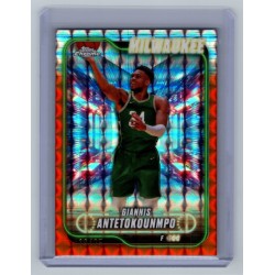 2024-25 Topps Chrome Breakers Delight Giannis Antetokounmpo #41 Orange Geometric Refractor - (1:5 breaker) /25 Milwaukee Bucks