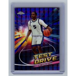 2024-25 Topps Chrome Breakers Delight De'Aaron Fox #TD-19 Test Drive Purple Geometric Refractor - (1:9 breaker) Sacramento Kings