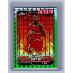 2024-25 Topps Chrome Breakers Delight Dennis Rodman #95 Green Refractor - (1:49 hobby, 1:1,013 value, 1:444 mega) /99 Chicago Bulls