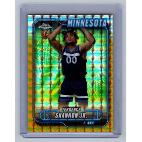 2024-25 Topps Chrome Breakers Delight Terrence Shannon Jr. #105 RC Gold Geometric Refractor - (1:3 breaker) /50 Minnesota Timberwolves