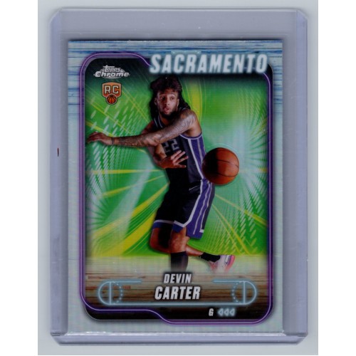 2024-25 Topps Chrome Breakers Delight Devin Carter #134 RC Refractor - (1:2 hobby, 4:1 breaker: 1:8 value, 1:7 mega) Sacramento Kings 2024-25 Topps Chrome Breakers Delight Devin Carter #134 RC Refractor - (1:2 hobby, 4:1 breaker: 1:8 value, 1:7 mega) Sacramento Kings