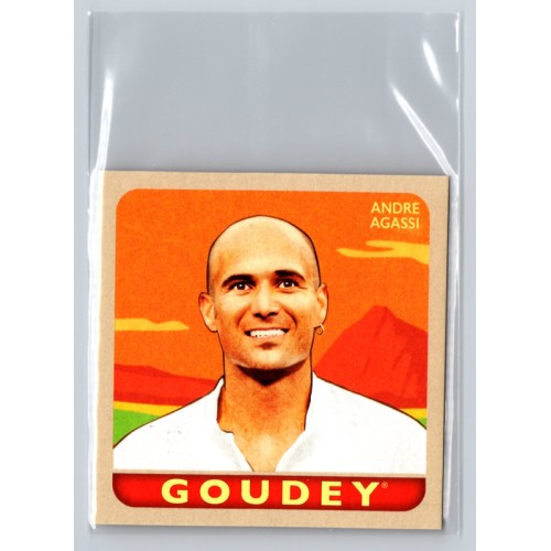 2025 Upper Deck Goodwin Champions Andre Agassi #G-9 Goudey Tennis 1:4 Hobby, 1:4 e-Pack, 1:2 Blaster 2025 Upper Deck Goodwin Champions Andre Agassi #G-9 Goudey Tennis 1:4 Hobby, 1:4 e-Pack, 1:2 Blaster