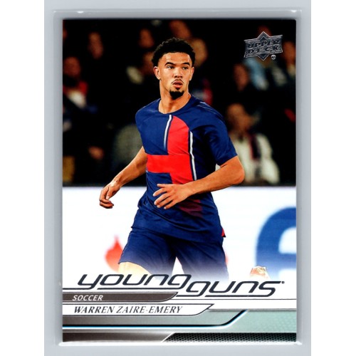 2025 Upper Deck Goodwin Champions Warren Zaire-Emery #YG-33 Young Guns Rookie Soccer 1:3 Hobby, 1:3 e-Pack, 1:3 Blaster