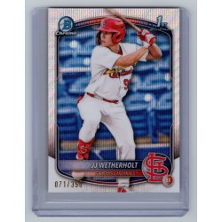 2025 Bowman JJ Wetherholt #BCP-22 Bowman Chrome Prospects Wave Refractor #/350 (1:54) St. Louis Cardinals 2025 Bowman JJ Wetherholt #BCP-22 Bowman Chrome Prospects Wave Refractor #/350 (1:54) St. Louis Cardinals