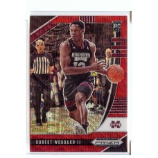 2020-21 Prizm Draft Picks Robert Woodard II #63 Base Rookie Prizms Ruby Wave Mississippi State Bulldogs/Sacramento Kings