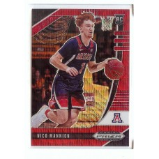 2020-21 Prizm Draft Picks Nico Mannion #18 Base Rookie Prizms Ruby Wave Arizona Wildcats/Golden State Warriors