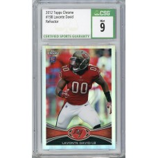 2012 Topps Chrome Lavonte David #198 Rookie Refractor CSG 9 Tampa Bay Buccaneers